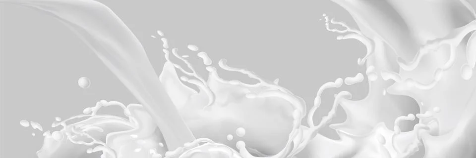 Milk splashing effect Stockillustratie