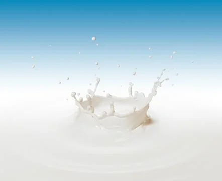 Milk splashing Stock Illustration
