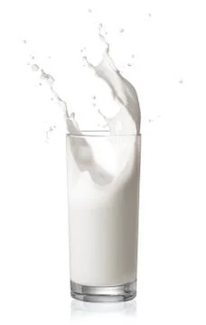 Milk splashing Foto stock