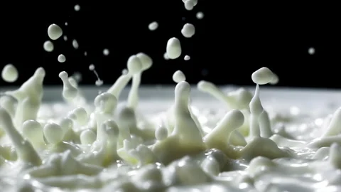 Milk Splashing Super Slow Motion 1000 fps  Stock Footage 276353255