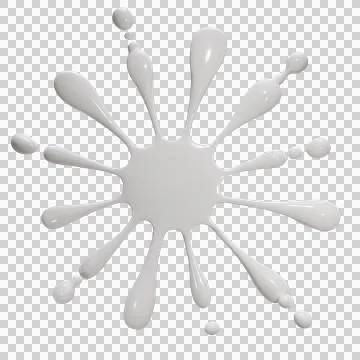 Milk splat liquid Fluid Splash on transparent background Stock Illustration