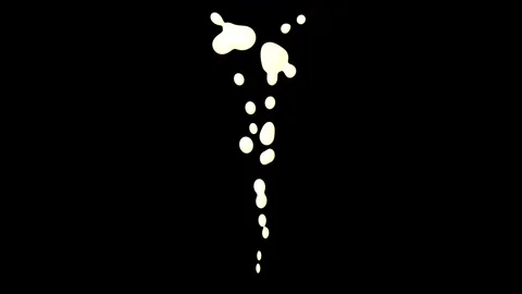 Milk Splatter on A Transparent Super Slow-Motion Video black screen Stock Footage 285294996