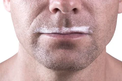 Milk stache Stock Photos