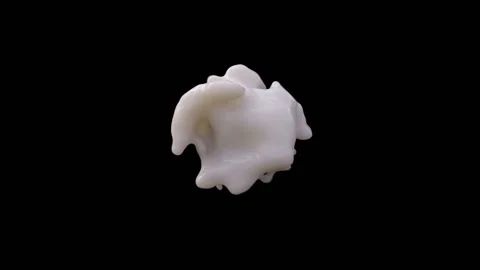 Milk storm on black background Stock Footage 124580222