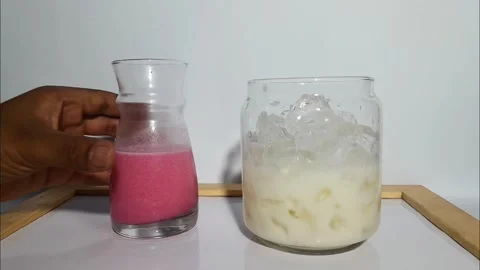 Milk strawberries Stock Footage 267066632