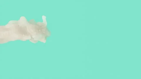 Milk stream splash cream yogurt bg super slow motion 1000 FPS Stock Footage 339238568