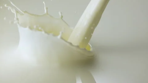 Milk stream splashing Stock Footage 149433254
