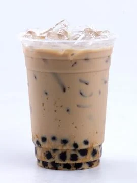 Milk tea with bubble Stock Photos