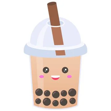 Milk tea, Bubble tea vector illustration Stock Illustration