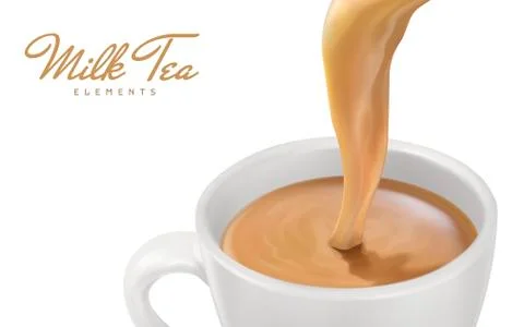 Milk tea elements Stock-Illustration