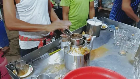 Milk tea process Stock Footage 285924542