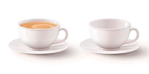 Milk tea in white mug Stock Illustration