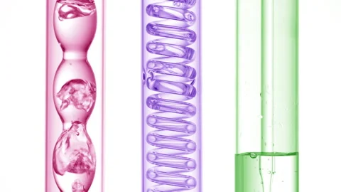 Milk thistle tincture bubbles in bulb condenser glass coil tube Stock Footage 336626525
