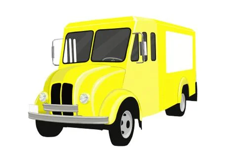 Milk Truck Vector Stock Illustration