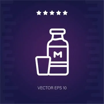 Milk vector icon Stock Illustration