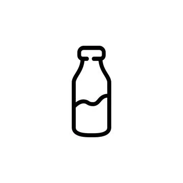 Milk vector icon line style 스톡 일러스트