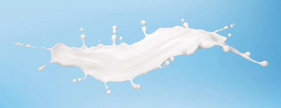Milk wave splash dynamic motion Stock Illustration