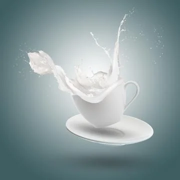 Milk wave splash Stock Illustration
