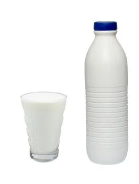 Milk on white Stock Photos