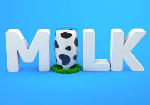 Milk Word Stock Illustration