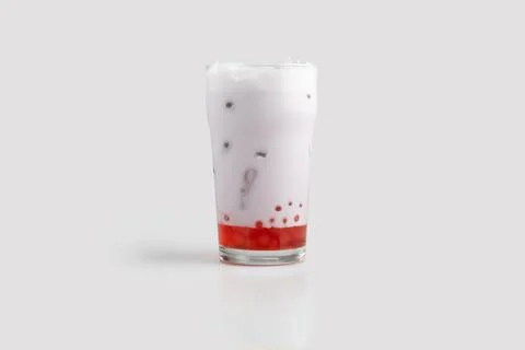 Milkshake. Bubble tea. On a white background. Stock Photos