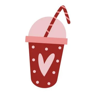 Milkshake, coffee, smoothie, juice vector icon. Hand-drawn illustration Stock Illustration