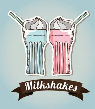 Milkshake design, vector illustration eps10 graphic Stock Illustration