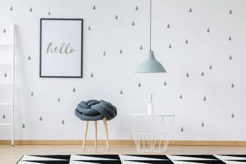 Milkshake on designer coffee table 写真素材