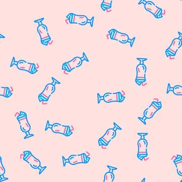 Milkshake fast food vector seamless pattern Stock Illustration