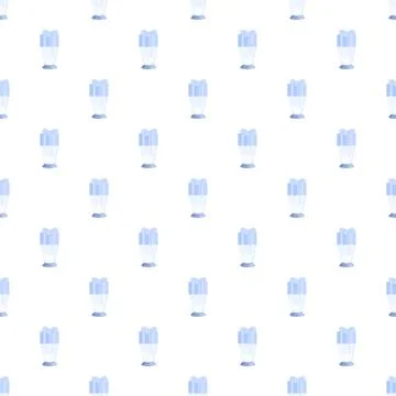 Milkshake glasses seamless pattern on white background Illustrazione stock