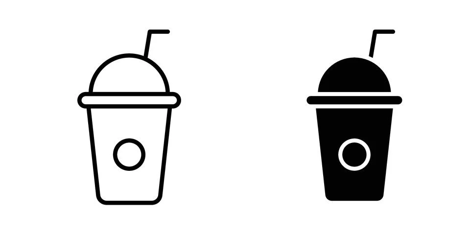 Milkshake icon for design projects and web UI Stock Illustration