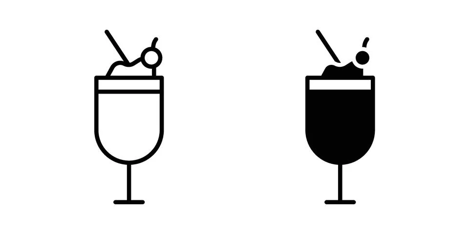 Milkshake icon vector design. EPS10 Stock Illustration