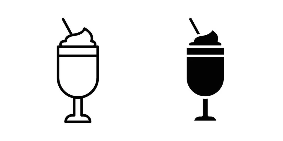 Milkshake icon vector design. EPS10 Stock Illustration