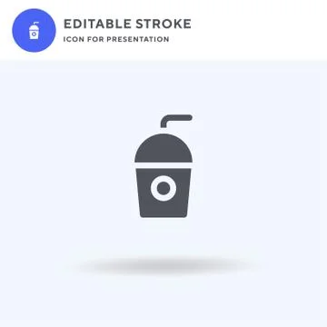 Milkshake icon vector, filled flat sign, solid pictogram isolated on white, logo イラスト素材