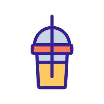 Milkshake icon vector. Isolated contour symbol illustration Stock Illustration