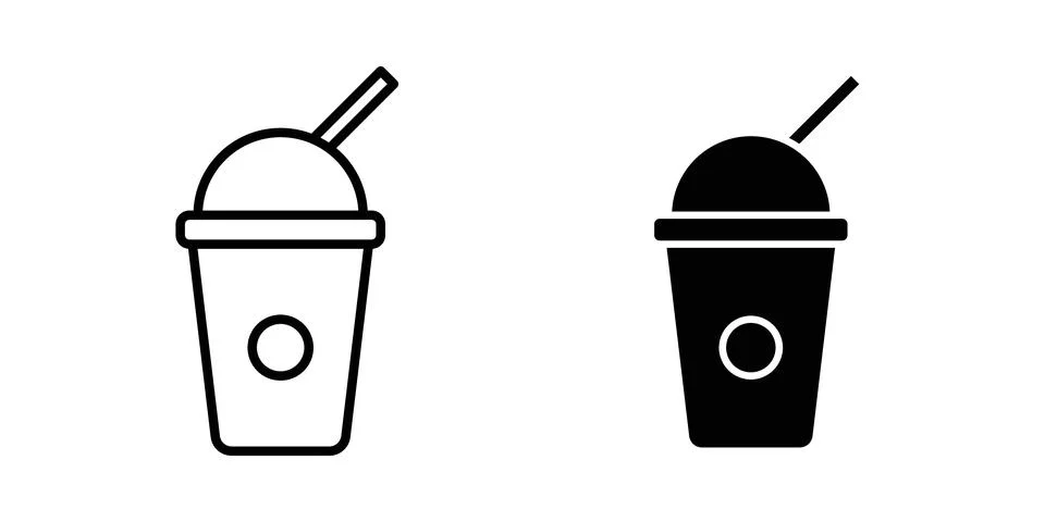 Milkshake icon vector symbol graphics Stock Illustration