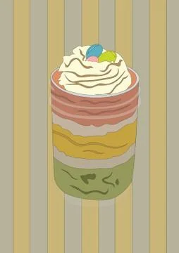 Milkshake In A Jar Stock Illustration