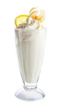 Milkshake lemon on white background Stock Photos
