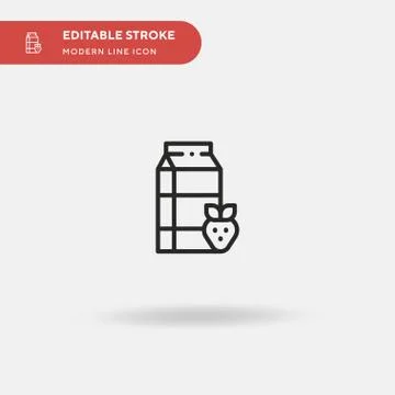 Milkshake Simple vector icon. Illustration symbol design template for web mob Stock Illustration