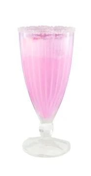 Milkshake on white background Stock Photos