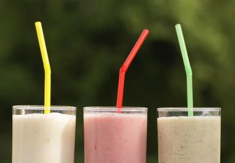 Milkshakes detail Stock Photos