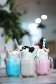 Milkshakes Stock Photos