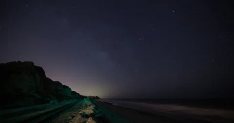 Milky Railway Stock Footage 37013238