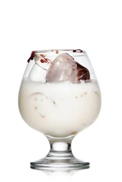 Milky snifter Stock Photos