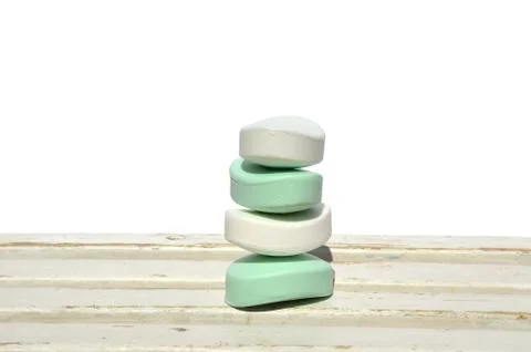 Milky soaps Stock Photos