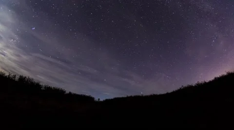 Milky way and clouds Time Lapse Stockbeeldmateriaal 65263061