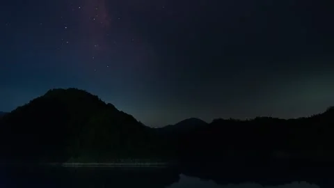 Milky Way and Lightning Supercell Storm Time-lapse Extreme Weather 4K Stock Footage 326698055