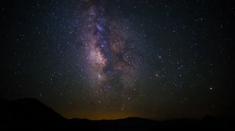 The Milky Way and Mountains in the Death... | Stock Video | Pond5