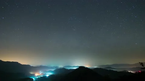 Milky Way galaxy exploration through outer space towards glowing  galaxy. Stock Footage 153377384