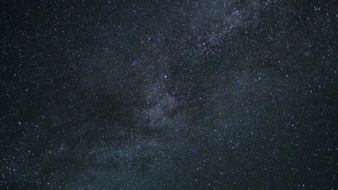 Milky Way Galaxy Spring North Starry Sky... | Stock Video | Pond5